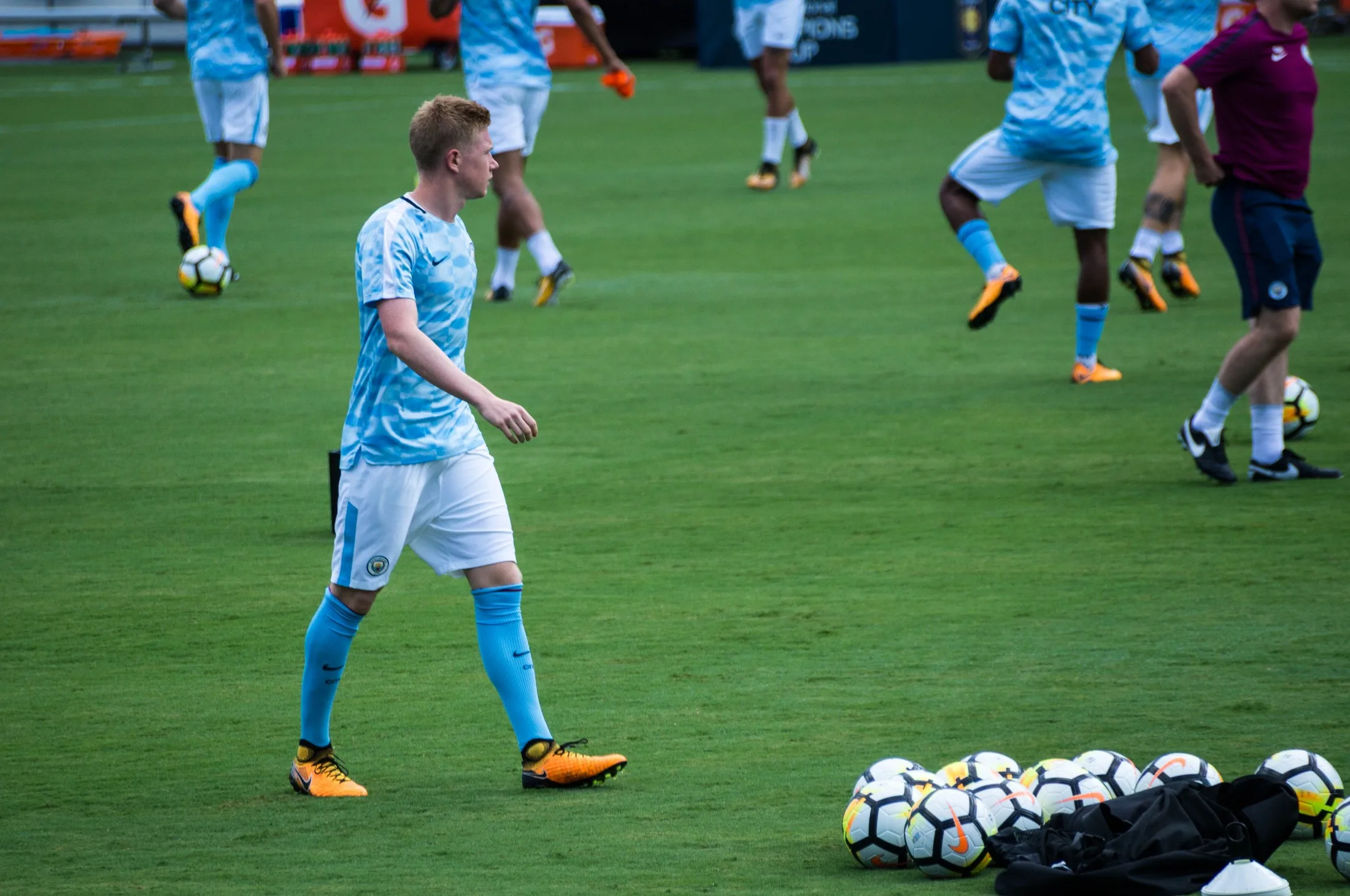 Kevin De Bruyne con Manchester City en Nashville en julio de 2017.