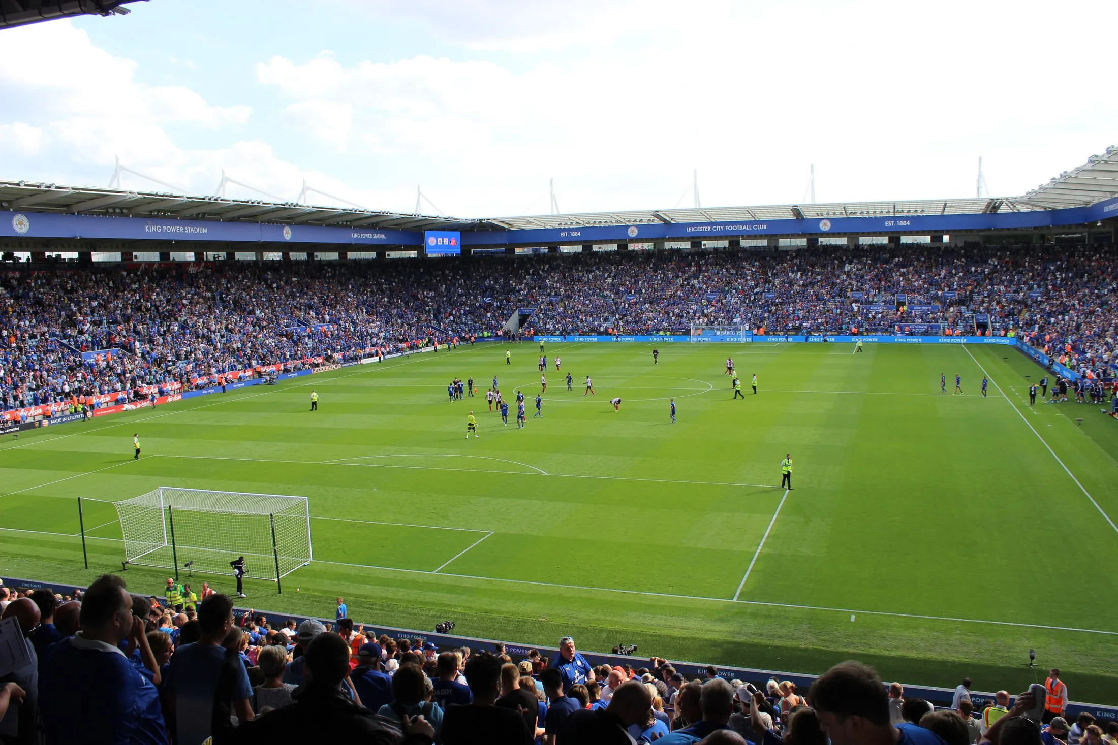 Interior del King Power Stadium de Leicester durante un encuentro de 2015.