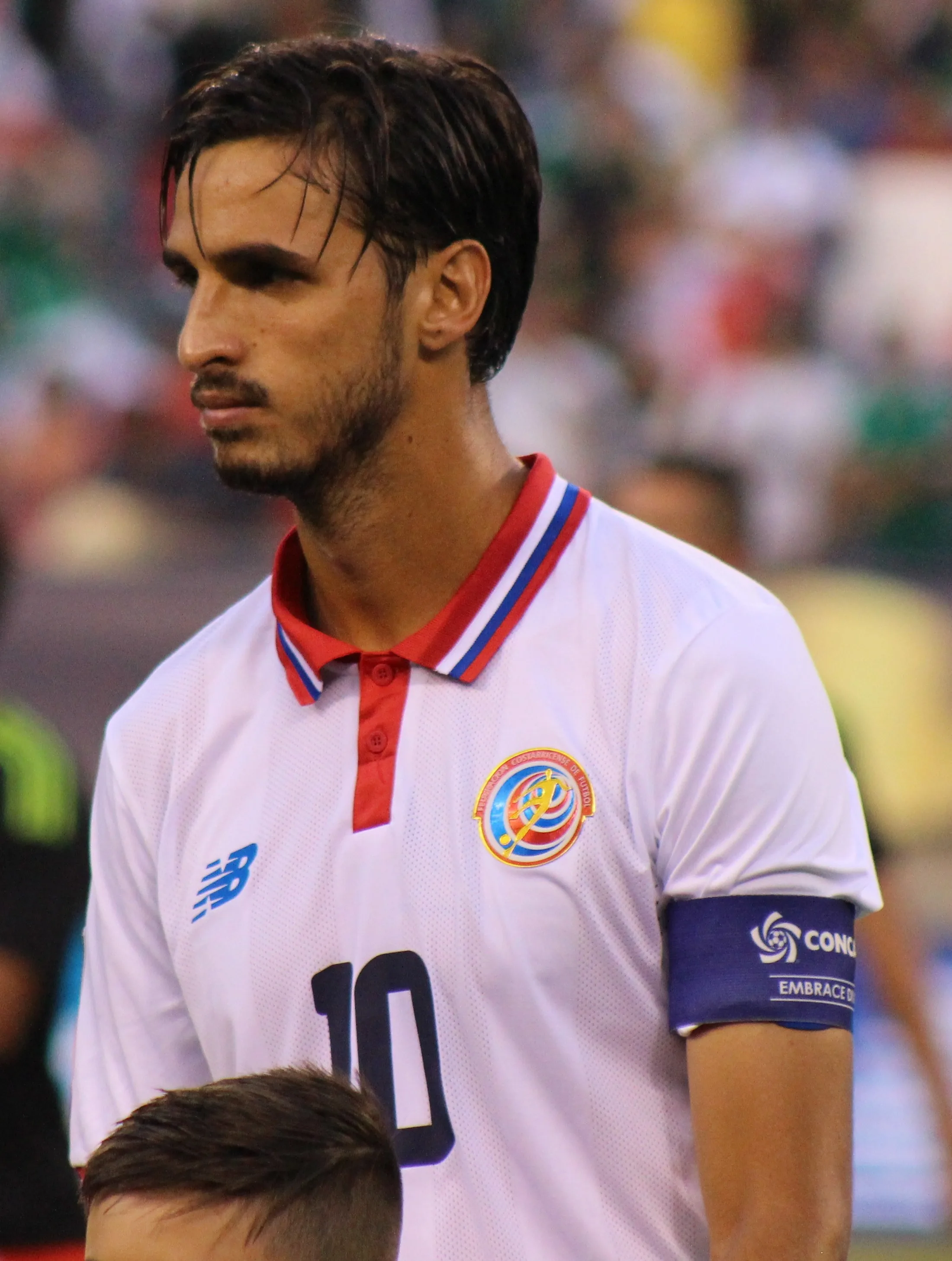 Bryan Ruiz con la camiseta blanca de Costa Rica en julio de 2015.