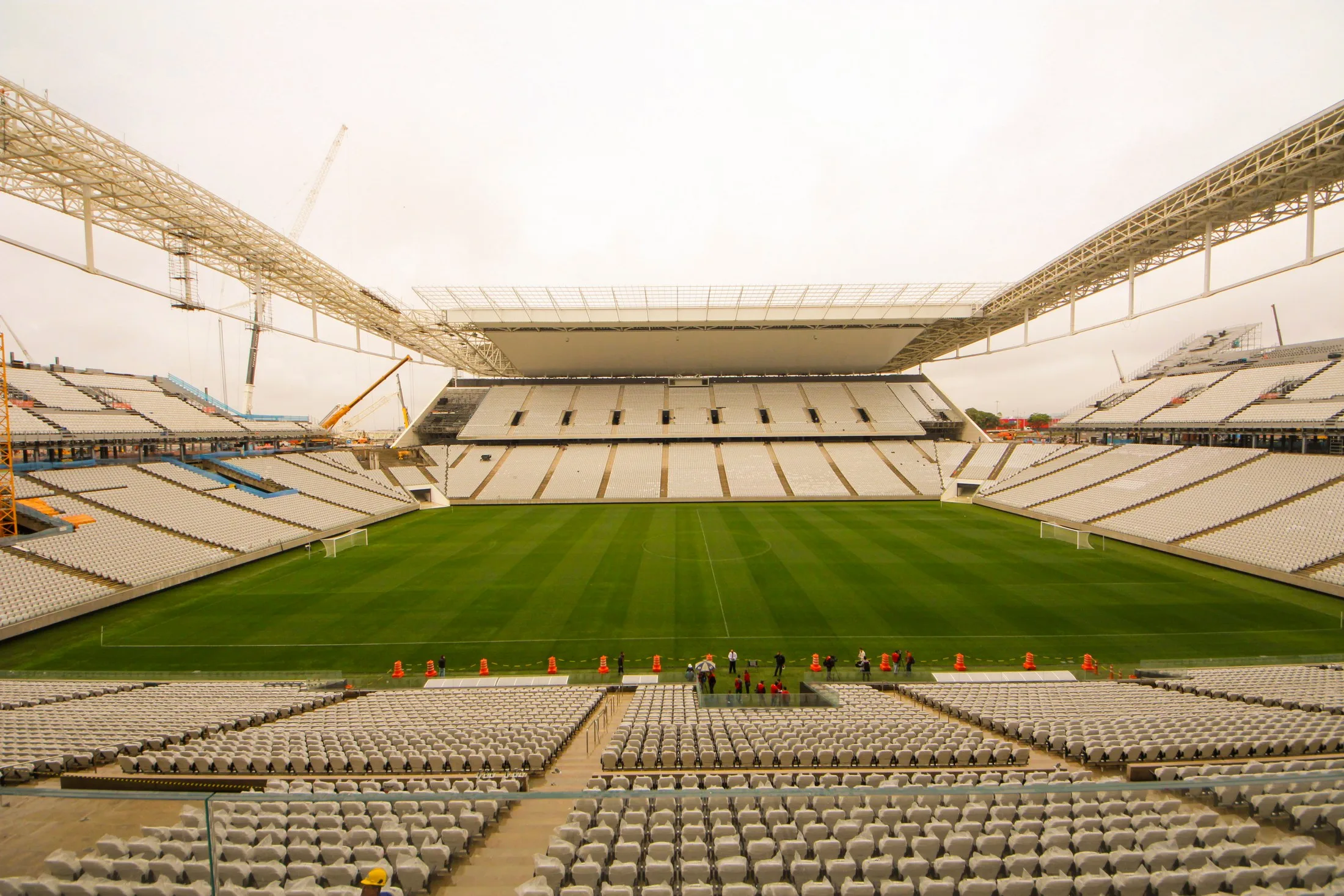 Gradas y cancha de la Arena Corinthians, hoy Neo Química Arena, en 2014.