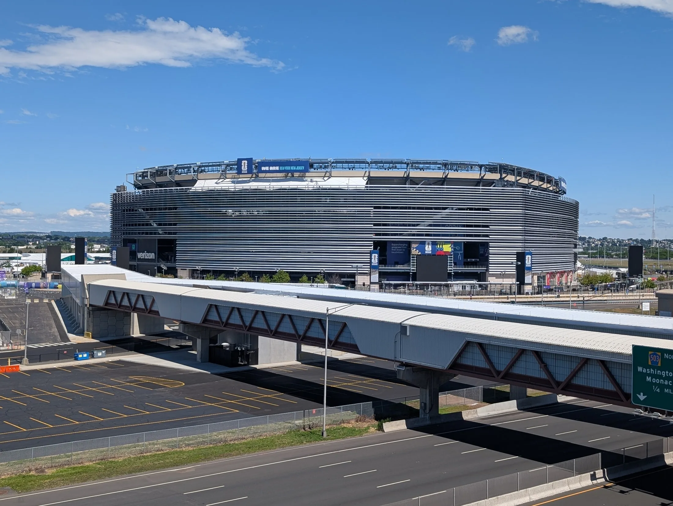 Exterior del MetLife Stadium en East Rutherford durante junio de 2026.