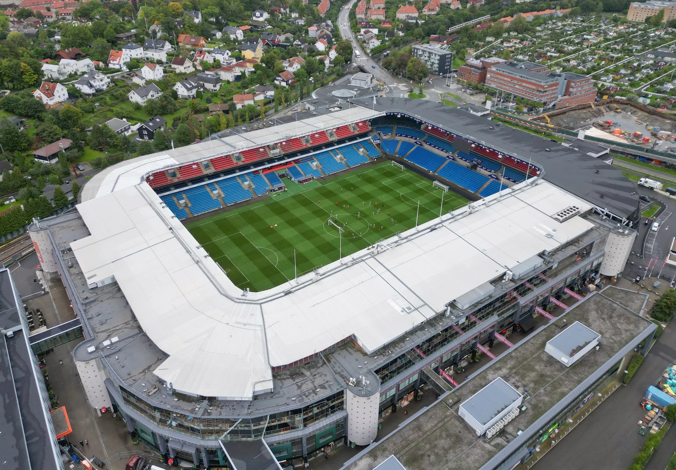 Vista aérea del estadio Ullevaal, en Oslo, en 2023.